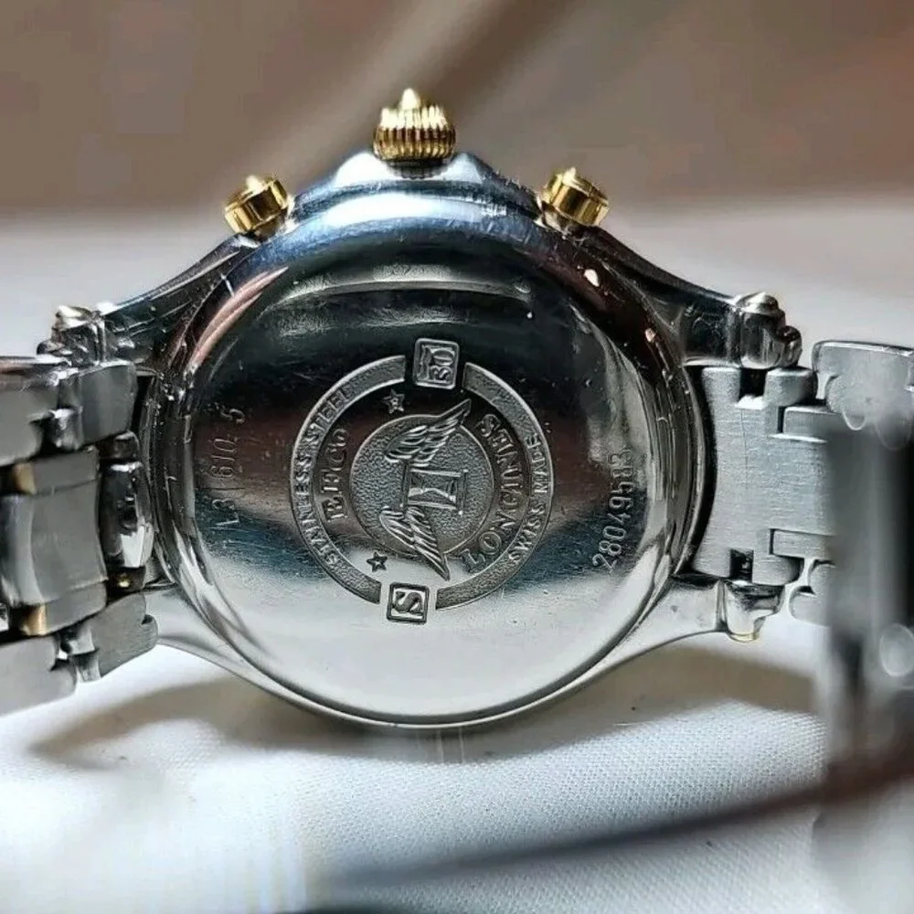 Vintage 1969 Longines Golden Wing Gold Mens Watch L3.610.5 35mm Stainless Steel - Picture 4 of 13